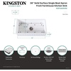 image:imageKingston Brass Gourmetier KGKFA361810BC 36Inch x 18Inch Single Bowl ApronFront Farmhouse Kitchen Sink with Drain Matte WhiteBrushedMatte WhiteBrushed