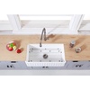 image:imageKingston Brass Gourmetier KGKFA361810BC 36Inch x 18Inch Single Bowl ApronFront Farmhouse Kitchen Sink with Drain Matte WhiteBrushedMatte WhiteBrushed