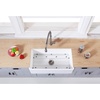 image:imageKingston Brass Gourmetier KGKFA361810BC 36Inch x 18Inch Single Bowl ApronFront Farmhouse Kitchen Sink with Drain Matte WhiteBrushedWhite