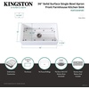 image:imageKingston Brass Gourmetier KGKFA361810BC 36Inch x 18Inch Single Bowl ApronFront Farmhouse Kitchen Sink with Drain Matte WhiteBrushedWhite