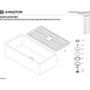 image:imageKingston Brass Gourmetier KGKFA361810BC 36Inch x 18Inch Single Bowl ApronFront Farmhouse Kitchen Sink with Drain Matte WhiteBrushedWhite