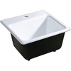 image:imageGourmetier GCKTS15158 15X15 Single Bowl Top Mount DropIn Kitchen Sink WhiteWhite