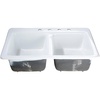 image:imageGourmetier GT33229D4 Petra Galley 33Inch Cast Iron Double Bowl DropIn Kitchen Sink 4Hole White