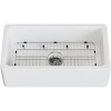 image:imageGourmetier KGPF331810KBC 33 Fireclay Farmhouse Kitchen Sink Matte BlackMatte White