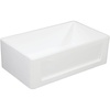 image:imageKingston Brass GKFA301810BC Arctic Stone Solid Surface White Apron Front Farmhouse Single Bowl Kitchen Sink 30 L X 18 W X 9916 D Matte WhiteMatte White