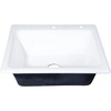 image:imageKingston Brass GT252292 Towne 25 Cast Iron SelfRimming Single Bowl DropIn Kitchen Sink 2Hole White
