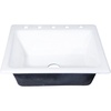 image:imageKingston Brass GT252295 Towne 25 Cast Iron SelfRimming Single Bowl DropIn Kitchen Sink 5Hole White