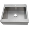 image:imageKingston Brass Gourmetier GKTSF302491 Edinburg DropIn 30 Inch Single Bowl Kitchen Sink Brushed