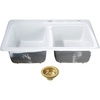 White/Brushed Brass