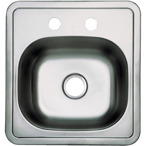 image:imageGourmetier GKTS2520 25 Stainless Steel Dropin Single Bowl Kitchen Sink BrushedBrushed