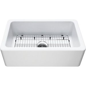 image:imageGourmetier KGPF311910EBC 30 Fireclay Farmhouse Kitchen Sink Matte WhiteMatte White