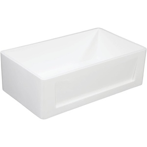 image:imageKingston Brass GKFA301810BC Arctic Stone Solid Surface White Apron Front Farmhouse Single Bowl Kitchen Sink 30 L X 18 W X 9916 D Matte WhiteMatte White