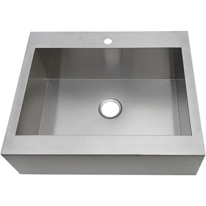 image:imageKingston Brass Gourmetier GKTSF302491 Edinburg DropIn 30 Inch Single Bowl Kitchen Sink Brushed