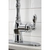 image:imageGourmetier GSY7703ACLBS American Classic SingleHandle Kitchen Faucet with Brass Sprayer Antique BrassPolished Chrome