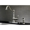 image:imageGourmetier GSY7708ACLSP American Classic SingleHandle Kitchen Faucet with Brass Sprayer Brushed NickelBrushed Nickel