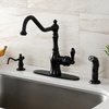 image:imageGourmetier GSY7708ACLSP American Classic SingleHandle Kitchen Faucet with Brass Sprayer Brushed NickelMatte Black