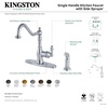 image:imageGourmetier GSY7708ACLSP American Classic SingleHandle Kitchen Faucet with Brass Sprayer Brushed NickelPolished Chrome