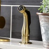 image:imageGourmetier LS8710DLSP Concord SingleHandle Kitchen Faucet with Side Sprayer Matte BlackBrushed Brass