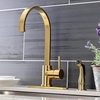 image:imageGourmetier LS8710DLSP Concord SingleHandle Kitchen Faucet with Side Sprayer Matte BlackBrushed Brass