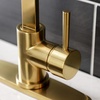 image:imageGourmetier LS8710DLSP Concord SingleHandle Kitchen Faucet with Side Sprayer Matte BlackBrushed Brass