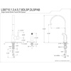 image:imageGourmetier LS8710DLSP Concord SingleHandle Kitchen Faucet with Side Sprayer Matte BlackBrushed Nickel