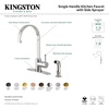 image:imageGourmetier LS8710DLSP Concord SingleHandle Kitchen Faucet with Side Sprayer Matte BlackPolished Chrome