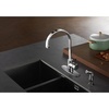 image:imageGourmetier LS8710DLSP Concord SingleHandle Kitchen Faucet with Side Sprayer Matte BlackPolished Chrome