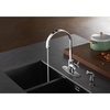 image:imageGourmetier LS8710DLSP Concord SingleHandle Kitchen Faucet with Side Sprayer Matte BlackPolished Chrome