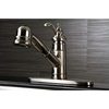 image:imageKingston Brass GSC7571TL Gourmetier Templeton 8Inch Centerset Single Handle Kitchen Faucet with PullOut Wand Polished ChromeBrushed Nickel