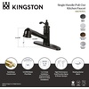 image:imageKingston Brass GSC7571TL Gourmetier Templeton 8Inch Centerset Single Handle Kitchen Faucet with PullOut Wand Polished ChromePolished Chrome