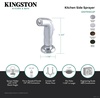 image:imageKingston Brass GSS7706ACLSP American Classic Kitchen Faucet Sprayer for GS7706ASLSP 712Inch Length Naples BronzeNaples Bronze