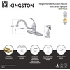 image:imageKingston Brass KB3571GLBS Georgian 8Inch Kitchen Faucet with Handle and Brass Sprayer Polished ChromePolished Chrome