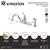 image:imageKingston Brass KB3578BLSP Vintage 8Inch Kitchen Faucet with Single Handle and Sprayer Brushed NickelBrushed Nickel