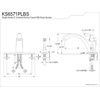 image:imageKingston Brass KS6571PLBS SingleHandle Kitchen Faucet Polished Chrome