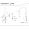 image:imageKingston Brass LS8570DLBS Concord SingleHandle Kitchen Faucet with Brass Sprayer Matte BlackBrushed Nickel