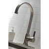 image:imageKingston Brass LS8710CTLBS Continental SingleHandle Kitchen Faucet with Brass Sprayer Matte BlackBrushed Nickel
