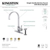 image:imageKingston Brass LS8710CTLBS Continental SingleHandle Kitchen Faucet with Brass Sprayer Matte BlackBrushed Nickel