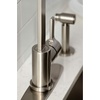 image:imageKingston Brass LS8710CTLBS Continental SingleHandle Kitchen Faucet with Brass Sprayer Matte BlackBrushed Nickel
