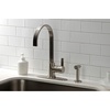 image:imageKingston Brass LS8710CTLBS Continental SingleHandle Kitchen Faucet with Brass Sprayer Matte BlackBrushed Nickel