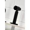 image:imageKingston Brass LS8710CTLBS Continental SingleHandle Kitchen Faucet with Brass Sprayer Matte BlackMatte Black