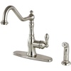 image:imageGourmetier GSY7708ACLSP American Classic SingleHandle Kitchen Faucet with Brass Sprayer Brushed NickelBrushed Nickel