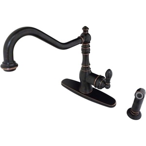 image:imageGourmetier GSY7708ACLSP American Classic SingleHandle Kitchen Faucet with Brass Sprayer Brushed NickelNaples Bronze