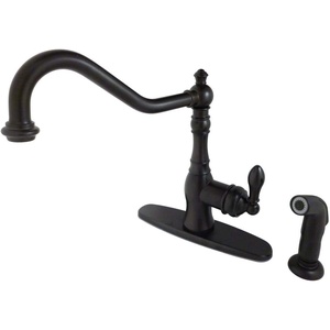 image:imageGourmetier GSY7708ACLSP American Classic SingleHandle Kitchen Faucet with Brass Sprayer Brushed NickelOil Rubbed Bronze
