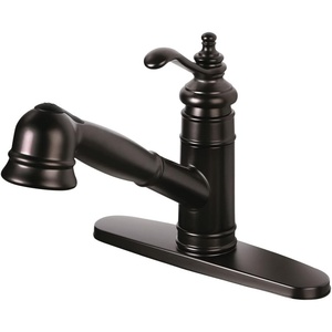 image:imageKingston Brass GSC7571TL Gourmetier Templeton 8Inch Centerset Single Handle Kitchen Faucet with PullOut Wand Polished ChromeOil Rubbed Bronze