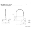 image:imageGourmetier GS1247PX Heritage TwoHandle WallMount PullDown Sprayer Kitchen Faucet Brushed Brass