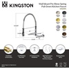 image:imageGourmetier GS1248AX Heritage TwoHandle WallMount PullDown Sprayer Kitchen Faucet Brushed NickelOil Rubbed Bronze