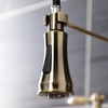 image:imageGourmetier GS1275AL Heritage TwoHandle DeckMount PullDown Sprayer Kitchen Faucet Oil Rubbed BronzeAntique Brass