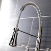 image:imageGourmetier GS1275AL Heritage TwoHandle DeckMount PullDown Sprayer Kitchen Faucet Oil Rubbed BronzeBrushed Brass