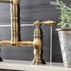 image:imageGourmetier GS1275AL Heritage TwoHandle DeckMount PullDown Sprayer Kitchen Faucet Oil Rubbed BronzeBrushed Nickel