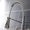 image:imageGourmetier GS1276AX Heritage TwoHandle DeckMount PullDown Sprayer Kitchen Faucet Polished NickelBrushed Brass